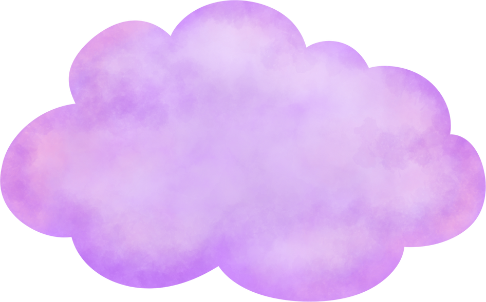 Purple watercolor cloud